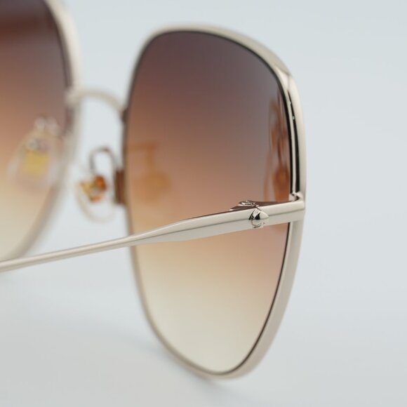 Kate Spade CHARLI/F/S 0AU2 NQ Sunglasses Red Gold Square Frame, Brown Lenses main image 5
